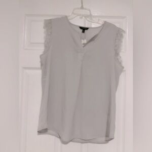 Banana Republic White Sleeveless Blouse